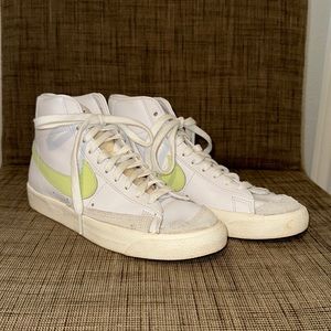 Nike Blazers w/ Lime Green Nike Logo